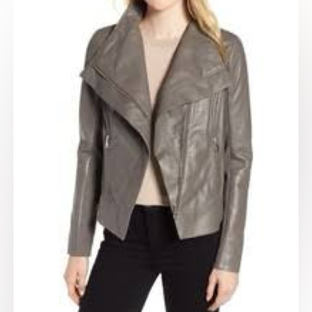 Nordstrom Trouvé Genuine Leather Jacket Sz M